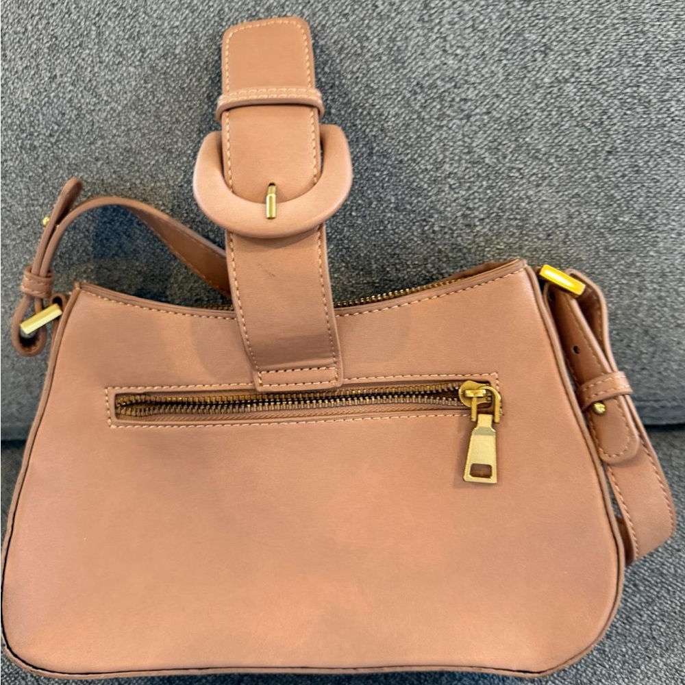 Shearling Accent Brown Crossbody Shoulder Bag - Unbranded - Picture 14 of 16